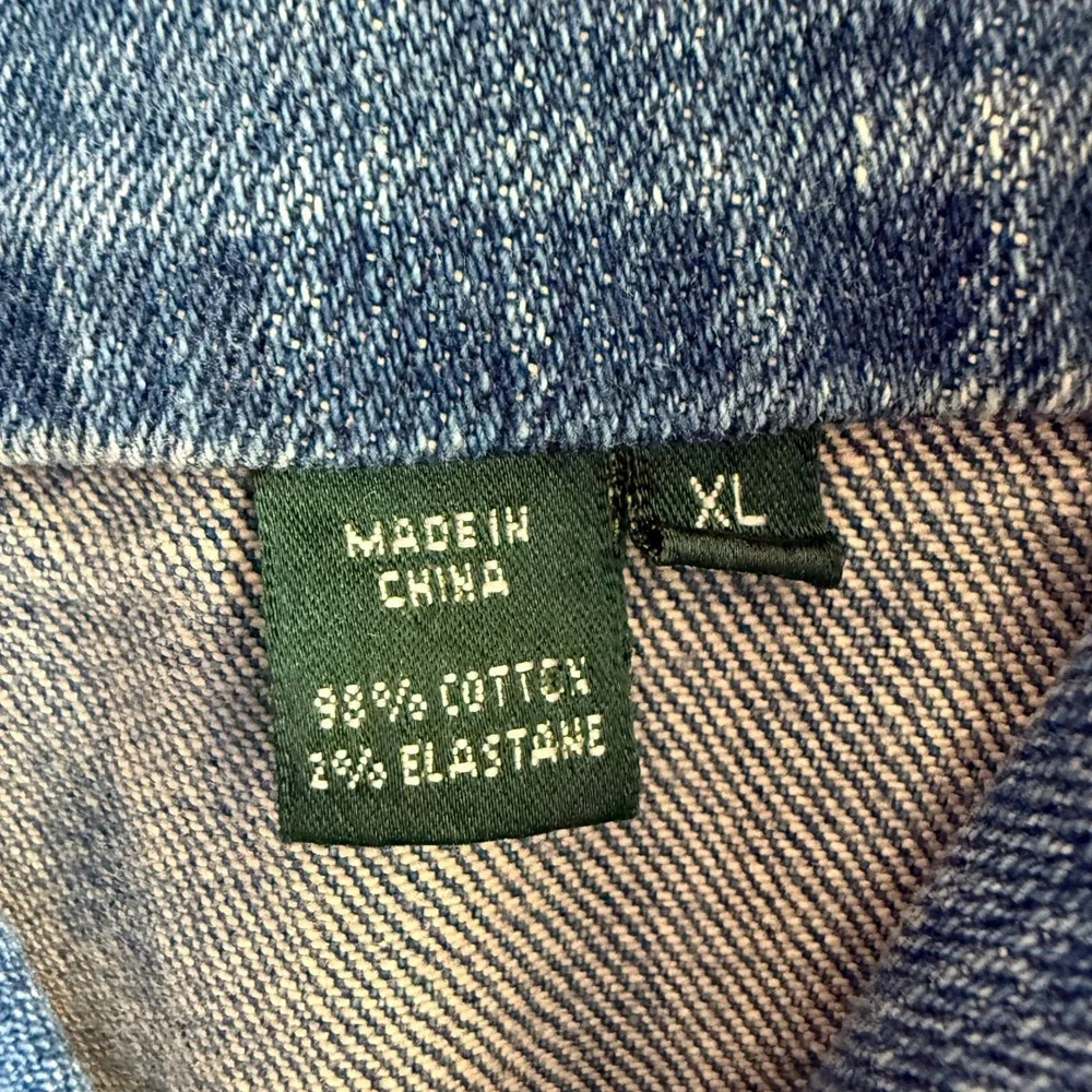Ralph Lauren Jeans Co Zip‎ Front Denim Medium Wash Trucker Jacket XL - Picture 5 of 8